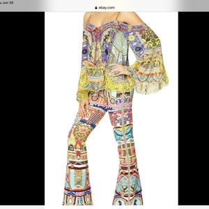 Camilla Bliss High Waisted Flared Trouser, size Small, AU